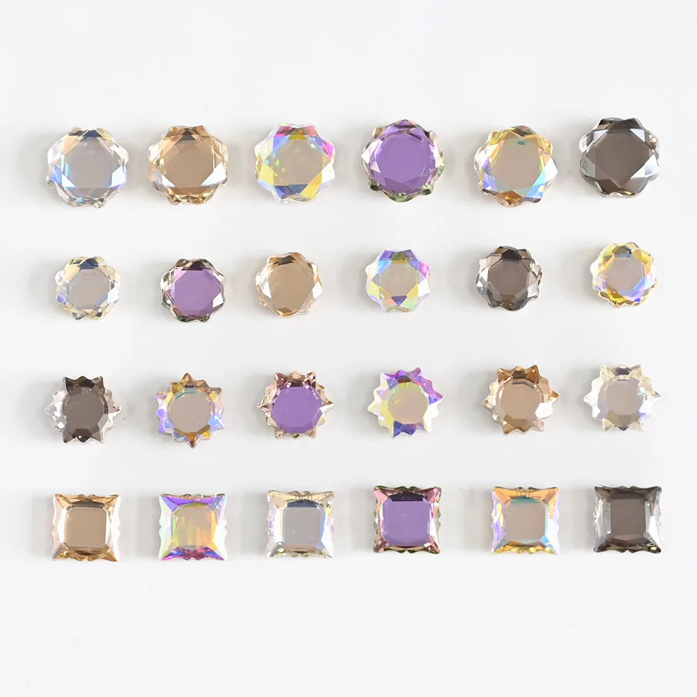 

Box New Crystal Sunflower Design Charms Rhinestones, K9 Shiny Mirror Rhinestones Nail Art,Manicure Charms DIY