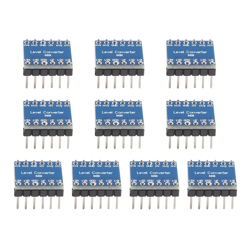 10Pcs 4 Channel IIC I2C Logic Level Converter Bi-Directional Module 3.3V To 5V Shifter For Arduino (Pack Of 10)