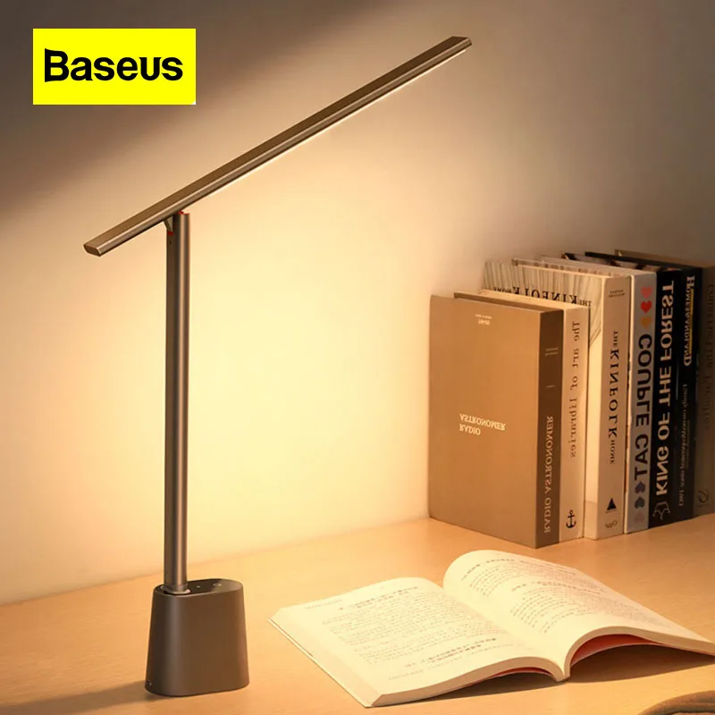 

Baseus Home Desktop Rechargeable Lamp for Students To Learn Reading Eye Protection Intellect Touch Adjustment Led White Lamp