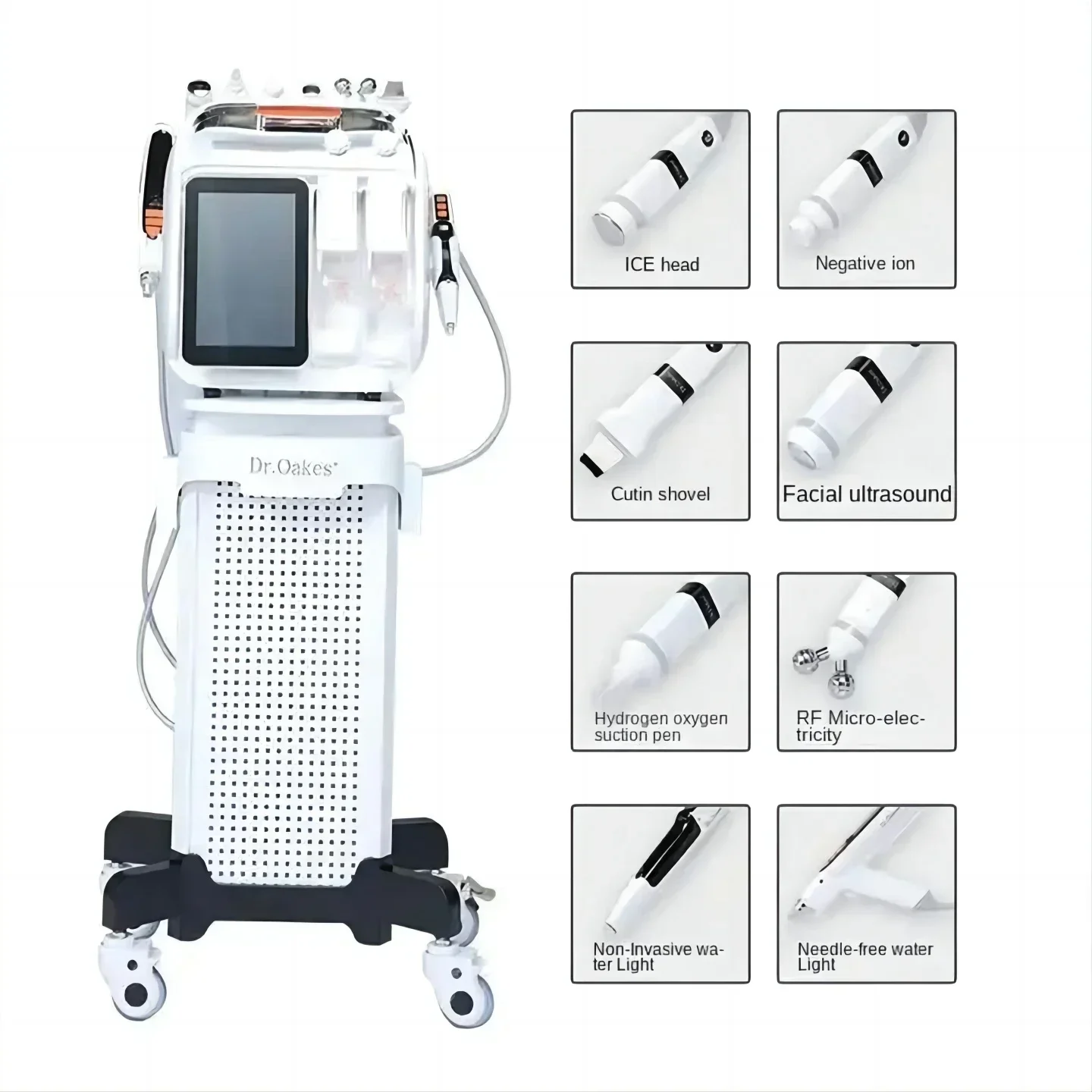 Dr.Oakes V8 Water Sculpture Skin Care Device - Hydrogen Oxygen Hydradermabrasion Face Lifting Deep Cleansing Blackhead Removal