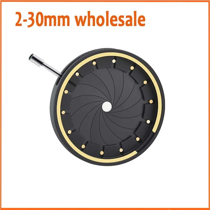 Wholesale 2-30MM Adjustable Light Conditioner Aperture Module Digital Camera Camera Microscope with 14pcs Stainless Steel Leaf