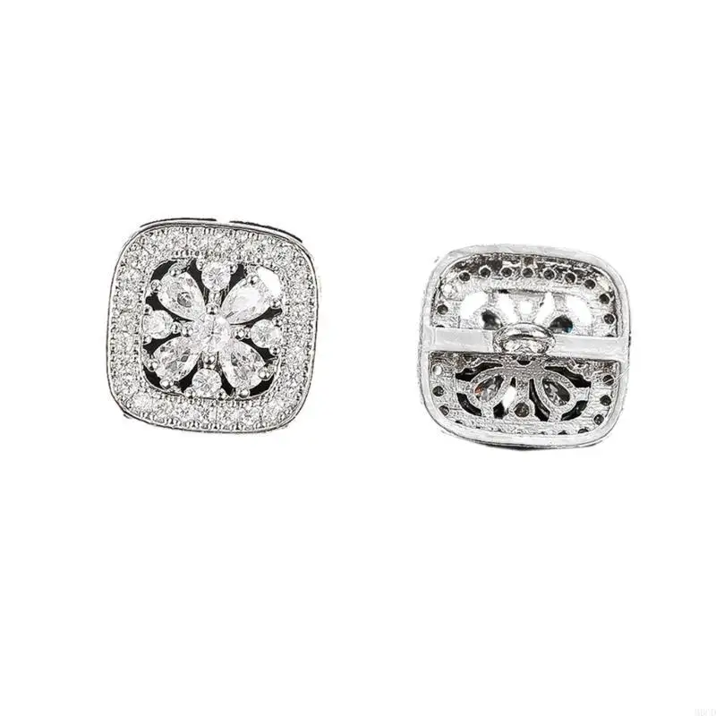 

M6CD 2 шт. квадратная форма пуговицы со стразами сверкающие кристаллы кардиган украшения для одежды