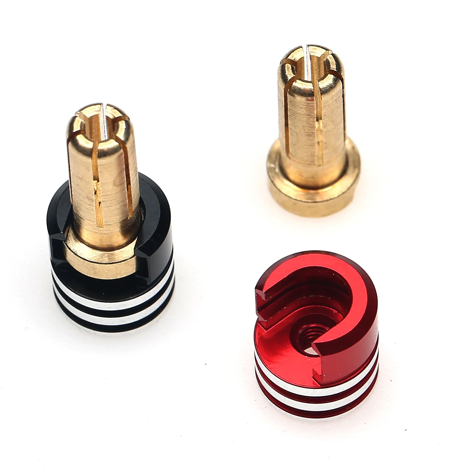 Welding-free Hard shell Metal Heatsink Bullet Plugs 4mm/5mm Set for RC Car LowPro Bullet Plugs