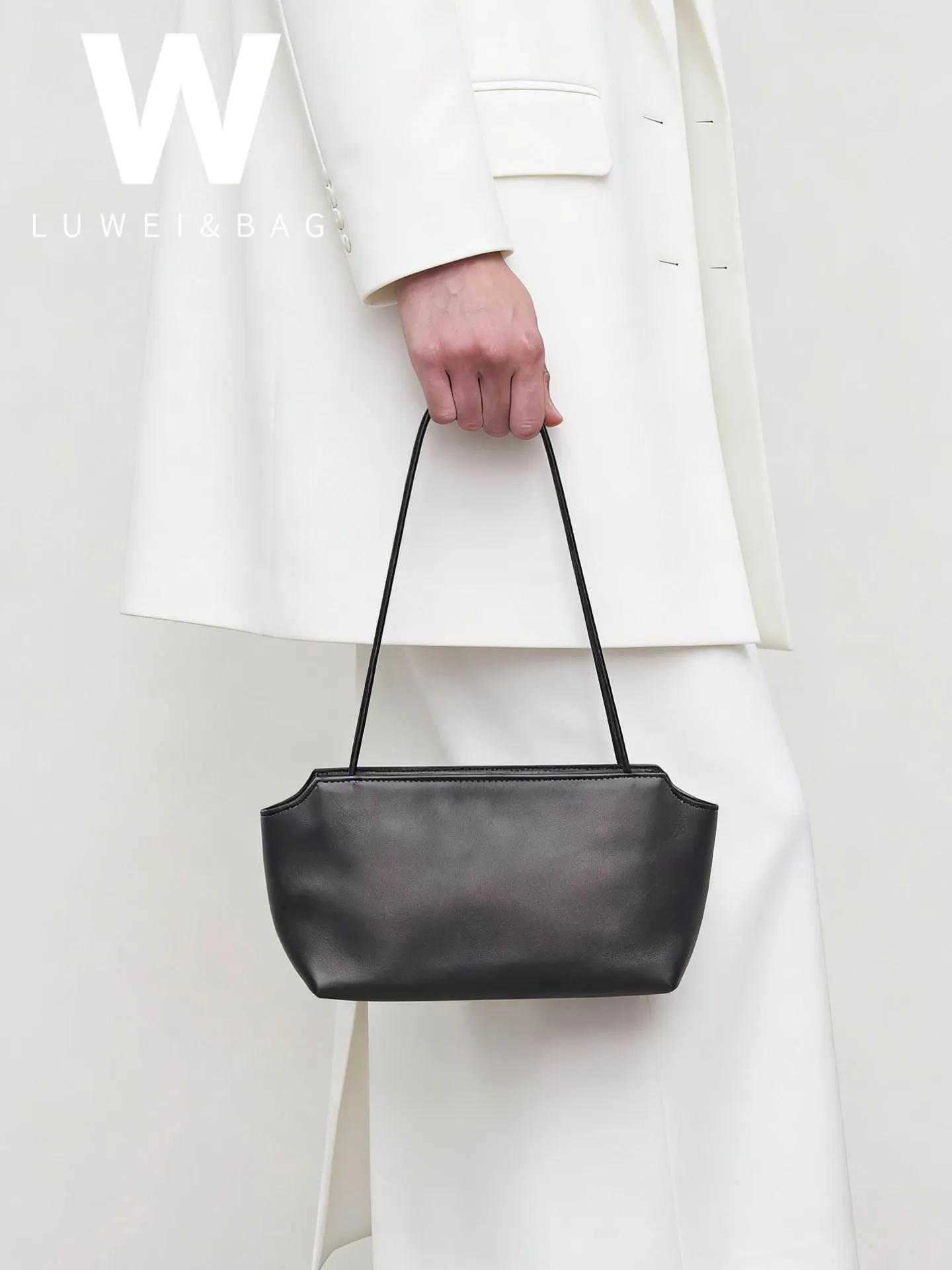 Minimalist Style Genuine Leather Underarm Bag for Women 2026 Spring/Summer New Gr Sheepskin Single Shoulder Strap Bag Niche Versatile Handbag