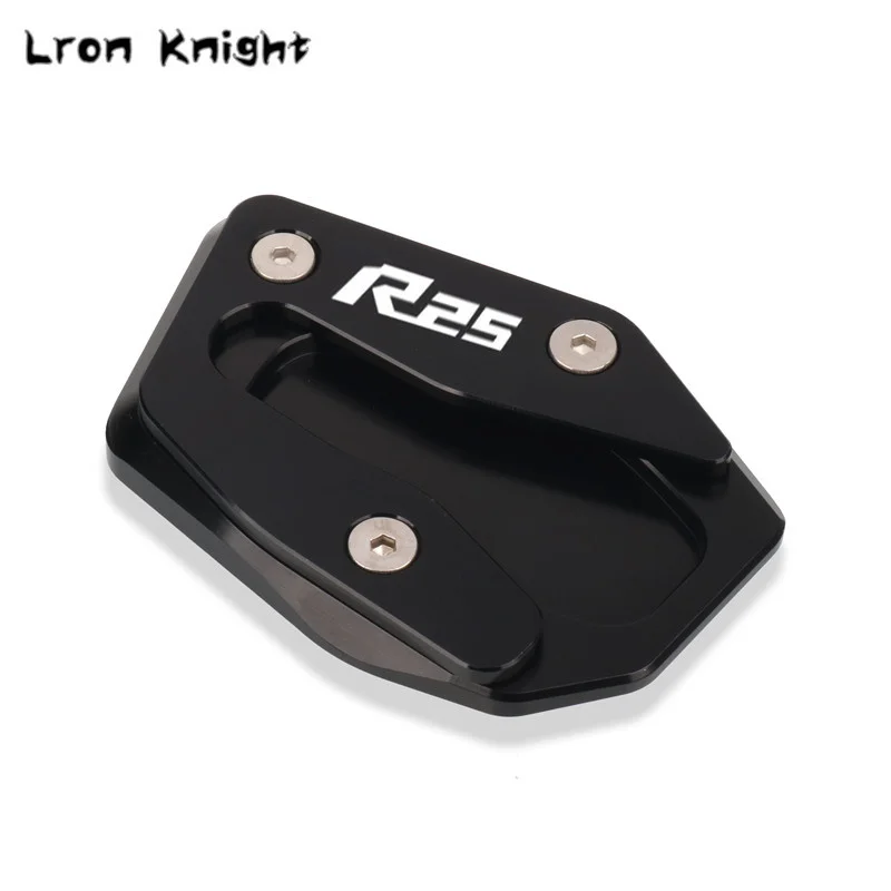 For YAMAHA YZF R3 R25 YZF-R3 YZF-R25 YZFR3 YZFR25 2019-2023 2021 Motorcycle CNC Kickstand Sidestand Stand Extension Enlarger Pad