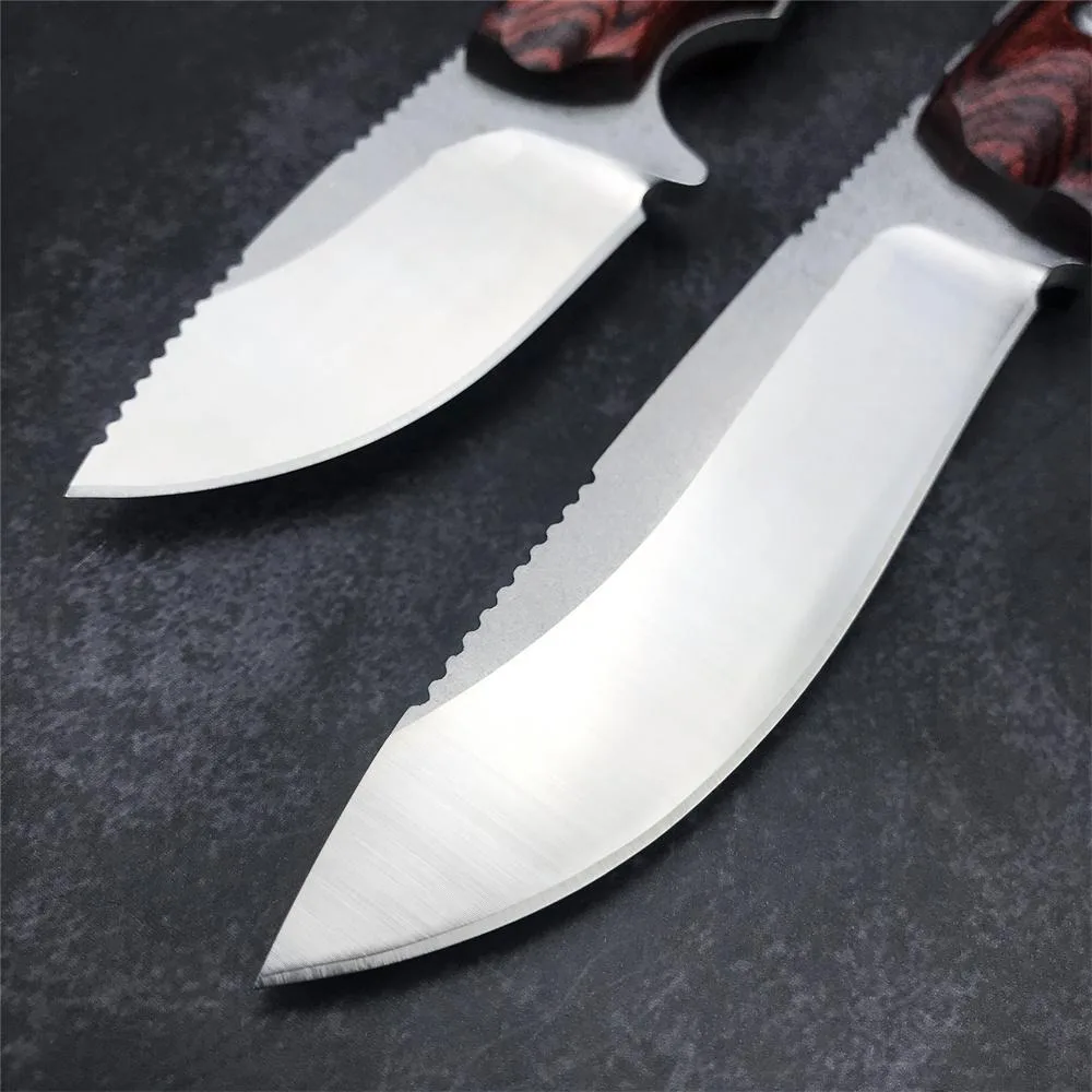 High Hardness Portable 15002 15017 Durable Fixed Knife 8Cr13Mov Blade Stable Wood Handle Outdoor Jungle Hiking Knives view 3