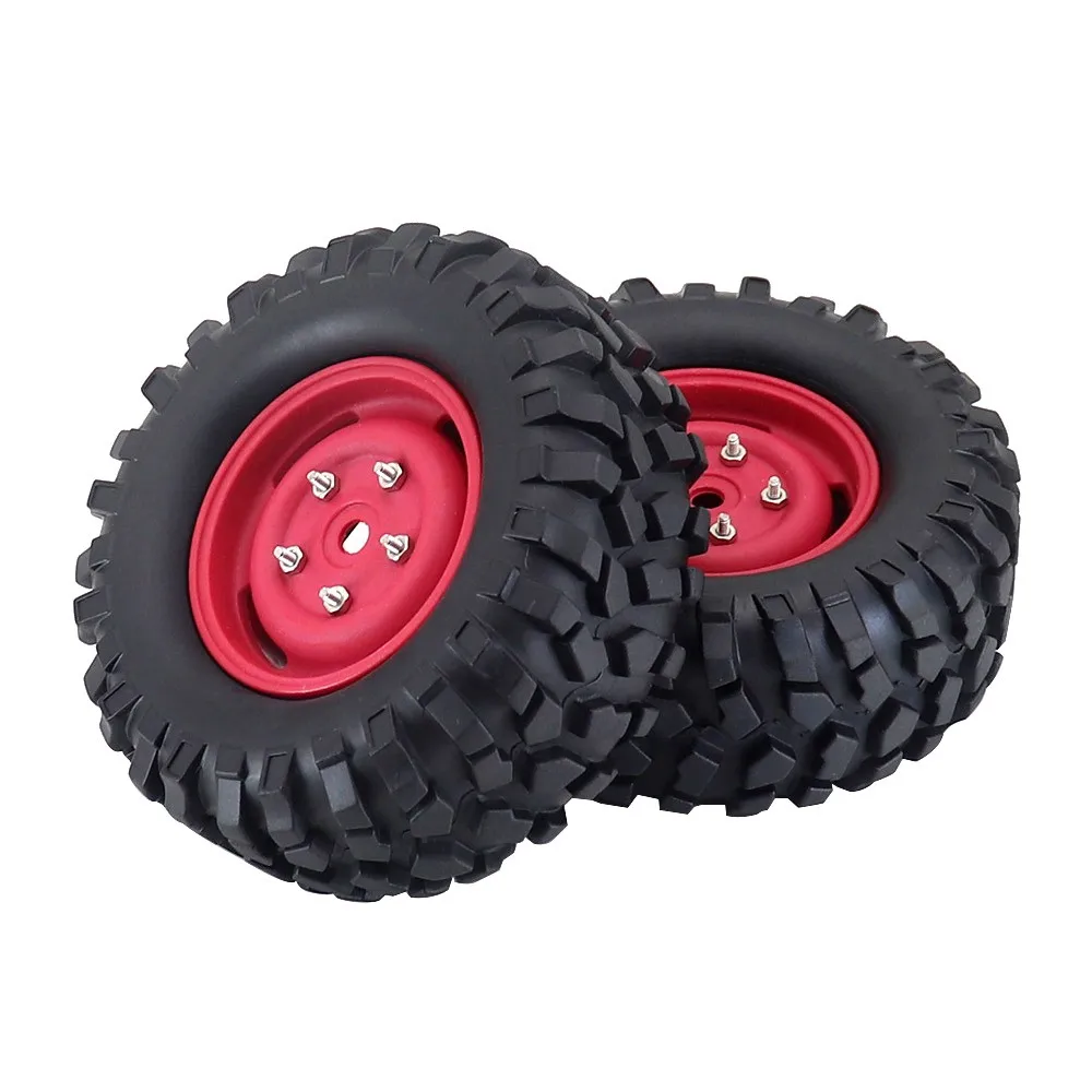 

4pcs 1.9 Inch 96mm Rubber Tires+plastic Wheels For 1/10 Rc Crawler Car Axial Scx10 Wraith Rc4wd Yikong Rgt D90 D110 Wrangler