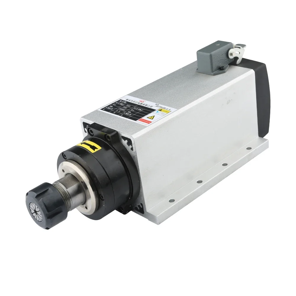 Huajiang 3.5kw Spindle Air-cooled Belt Flange 18000rpm ER25 300hz Woodworking Carving Motor