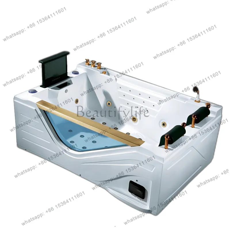Acrylic fiberglass double bath bed and breakfast hotel bubble pool, villa smart