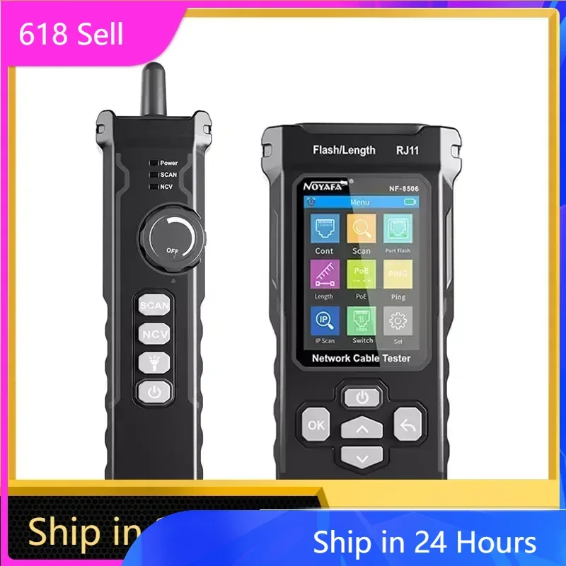 Digitaler Netzwerkkabeltester ZHOUCE NF-8506 Network Line Finder IP Scan TDR POE PING Rj45 Tester Multifunktionaler Wire Tracker