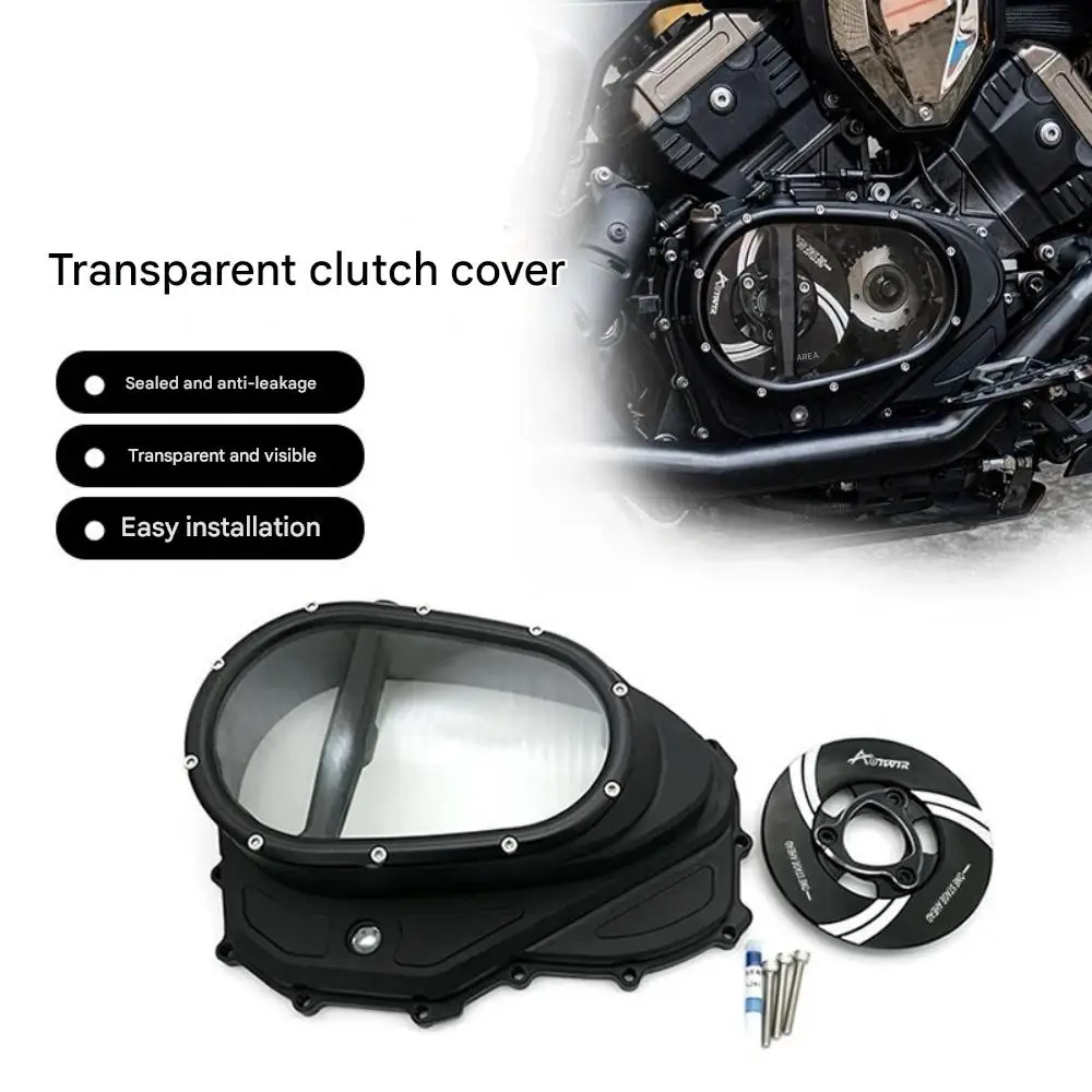 For QJMOTOR SRV600 600SRV QJ srv600 motorcycle transparent clutch cover engine side cover modification parts