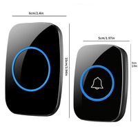 EU Plug Wireless Doorbell 300M Remote Control Waterproof 433 Frequency Through Wall Signal Alarm Ambulance Smart Doorbell​