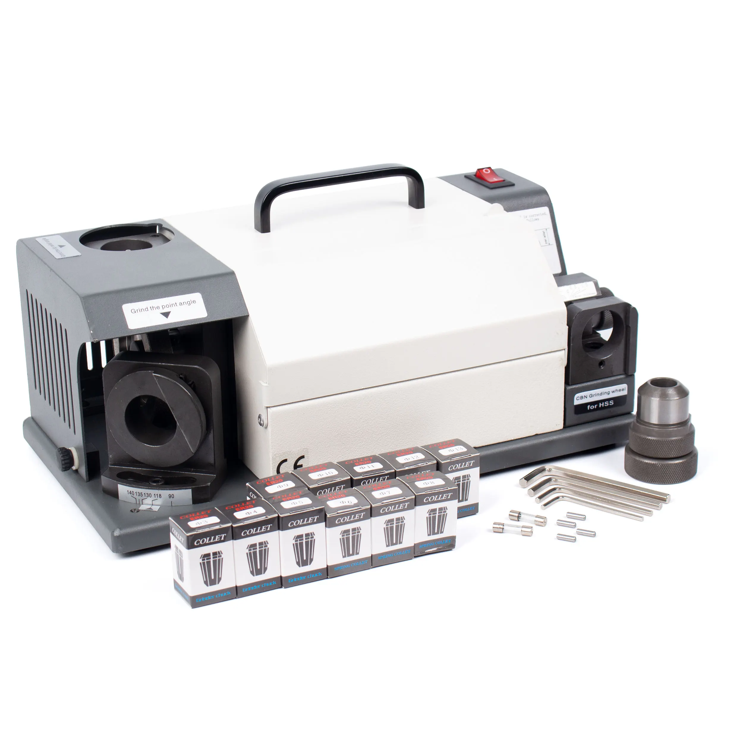 

TX-Z13B Drill Bits Sharpener and Grinder 11 Collets Drill Grinding Machine Portable Grinding Sharpening Machine