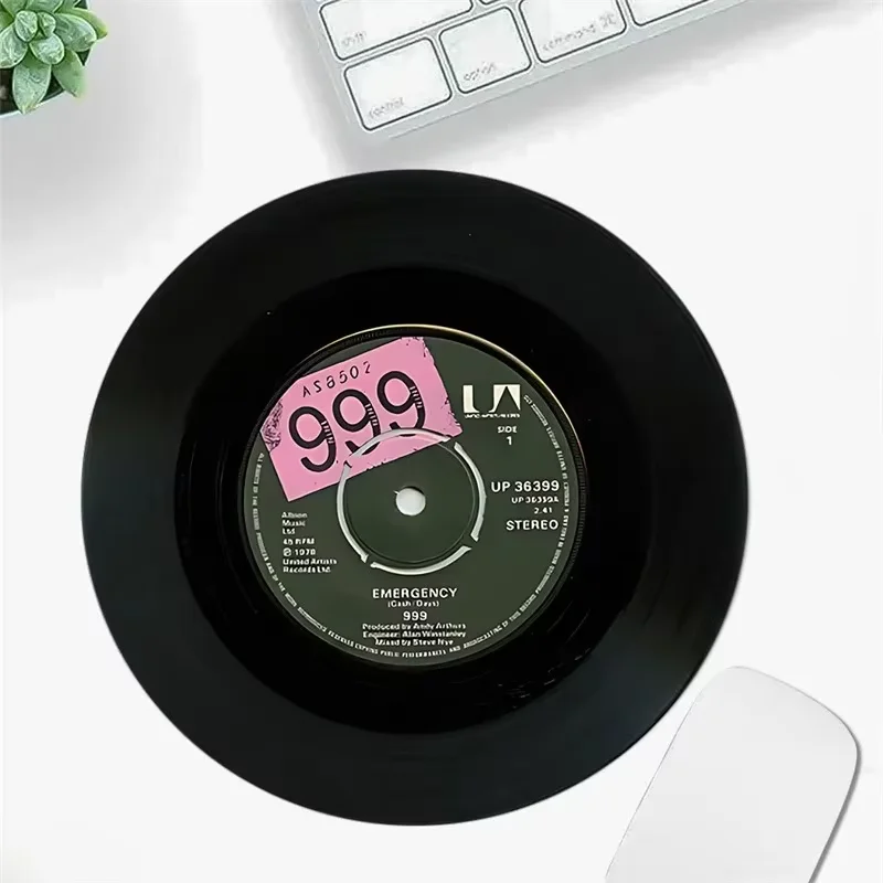 INS Kawaii Round Cat Classic Record Creative Rubber Mouse Pad Anti Slip Waterproof Office Computer Game Desktop Decoration