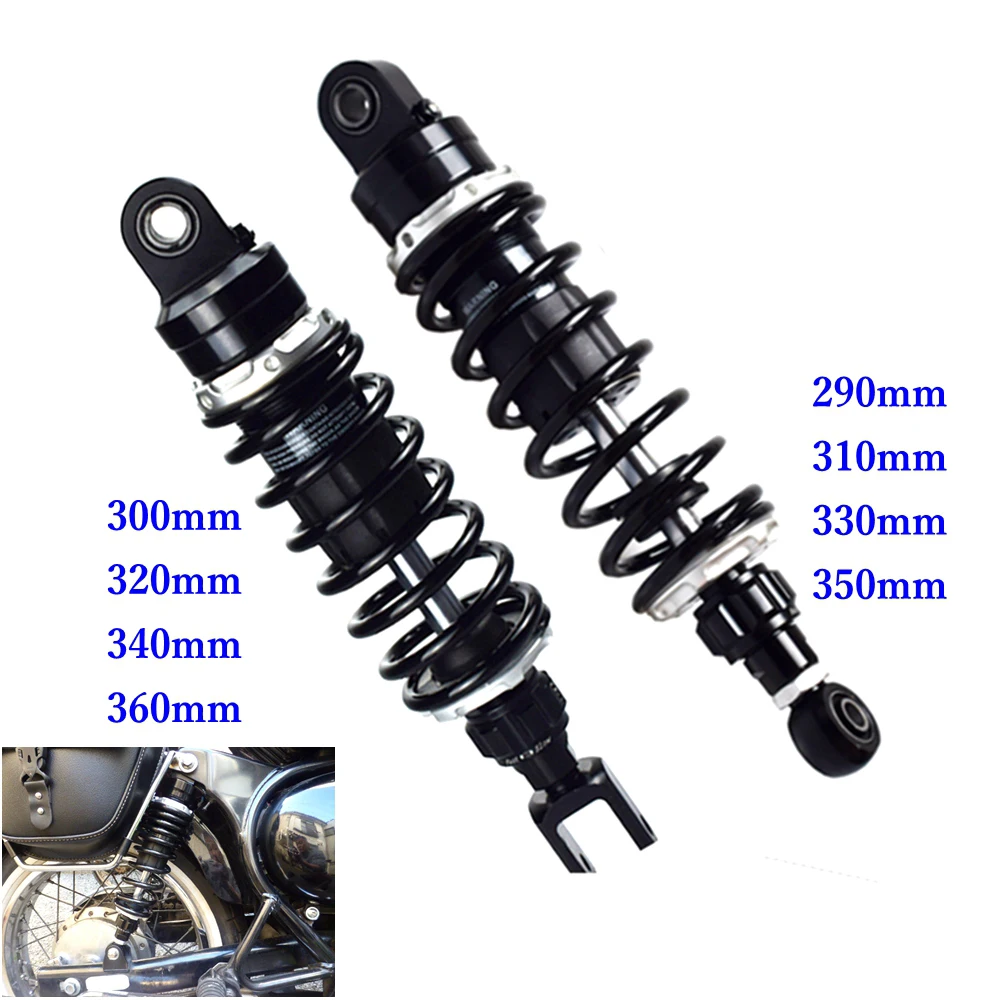 

1 Pcs 290mm-360mm Motorcycle Damping Adjust Rear Shock Absorber Universal For Honda Yamaha Kawasaki Suzuki ATV Rear Suspension