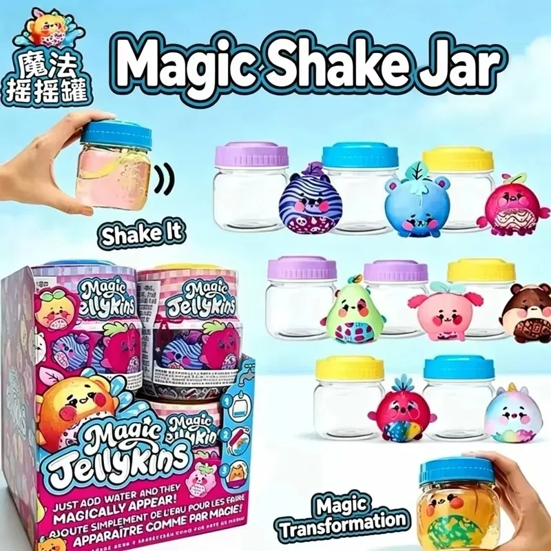 Magic jellykins plush. put water in the container, shake and discover your new stuffed animal (spin master )stress relief toy view 2