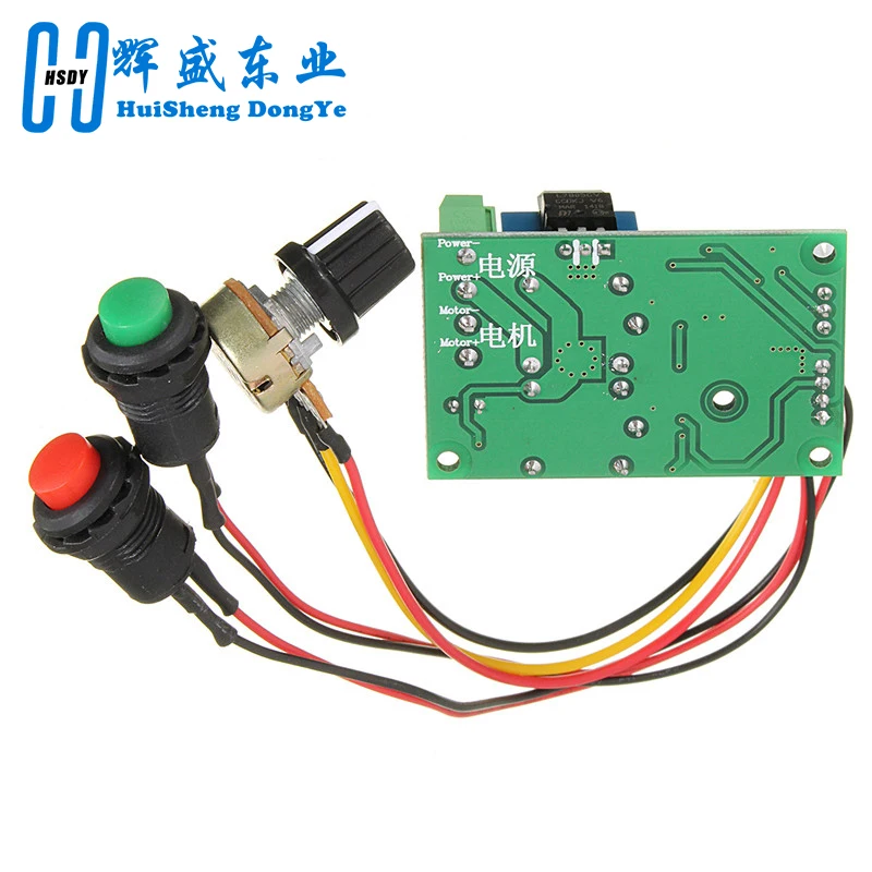DC Motor Speed Controller DC 6V 12V 24V PWM Controller ไปข้างหน้าและย้อนกลับมอเตอร์ Controller ปรับควบคุมความเร็ว