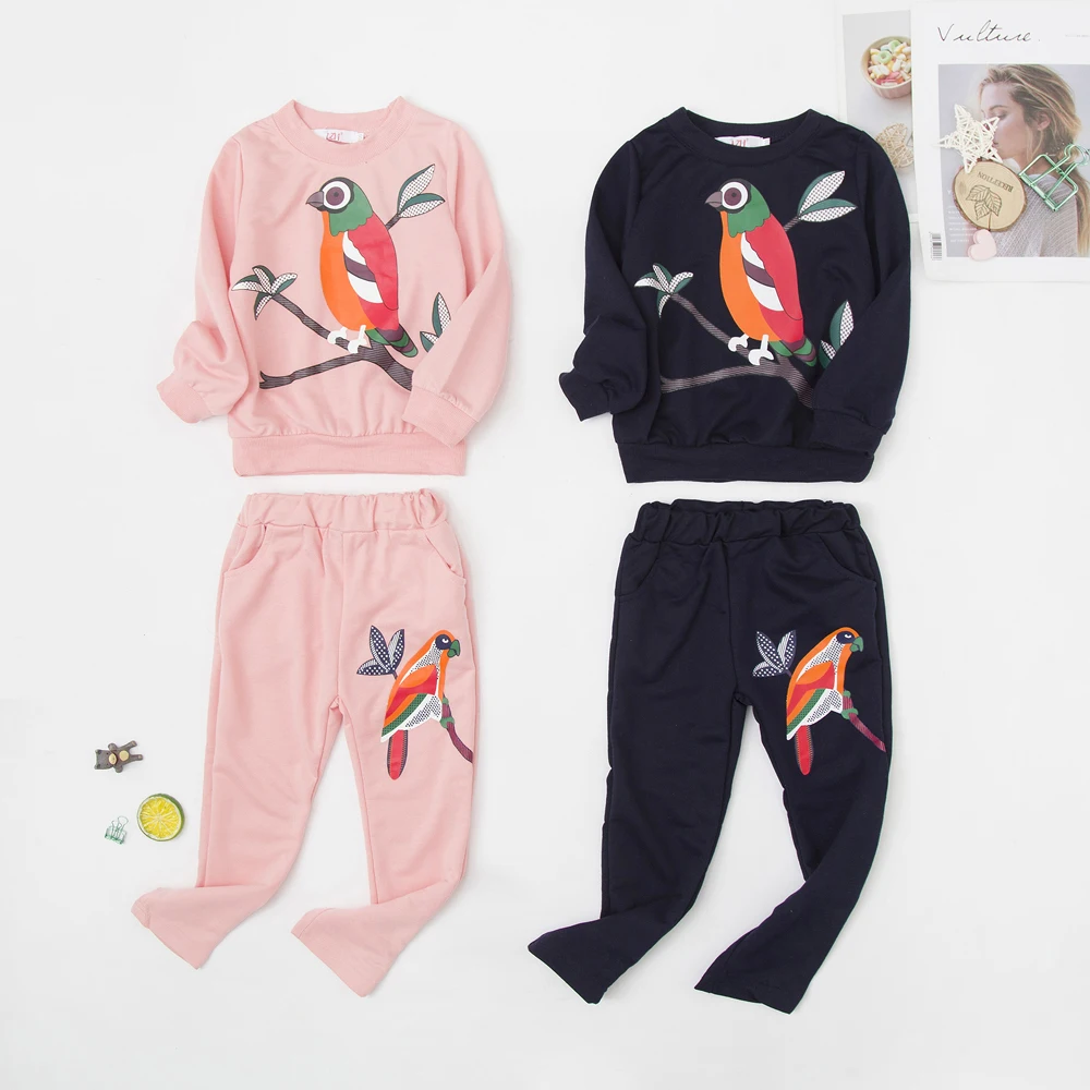 LZH Children Clothing Autumn Winter Toddler Girls Clothes Warm Hooded Animal Bird Costume Outfit Suit Kids Tracksuit Sets 2-7Y