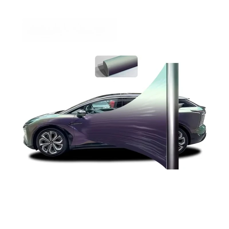 Color Changing Dream Green Turn Purple Car Decoration Sticker PET PPF Color Car Wrap Film