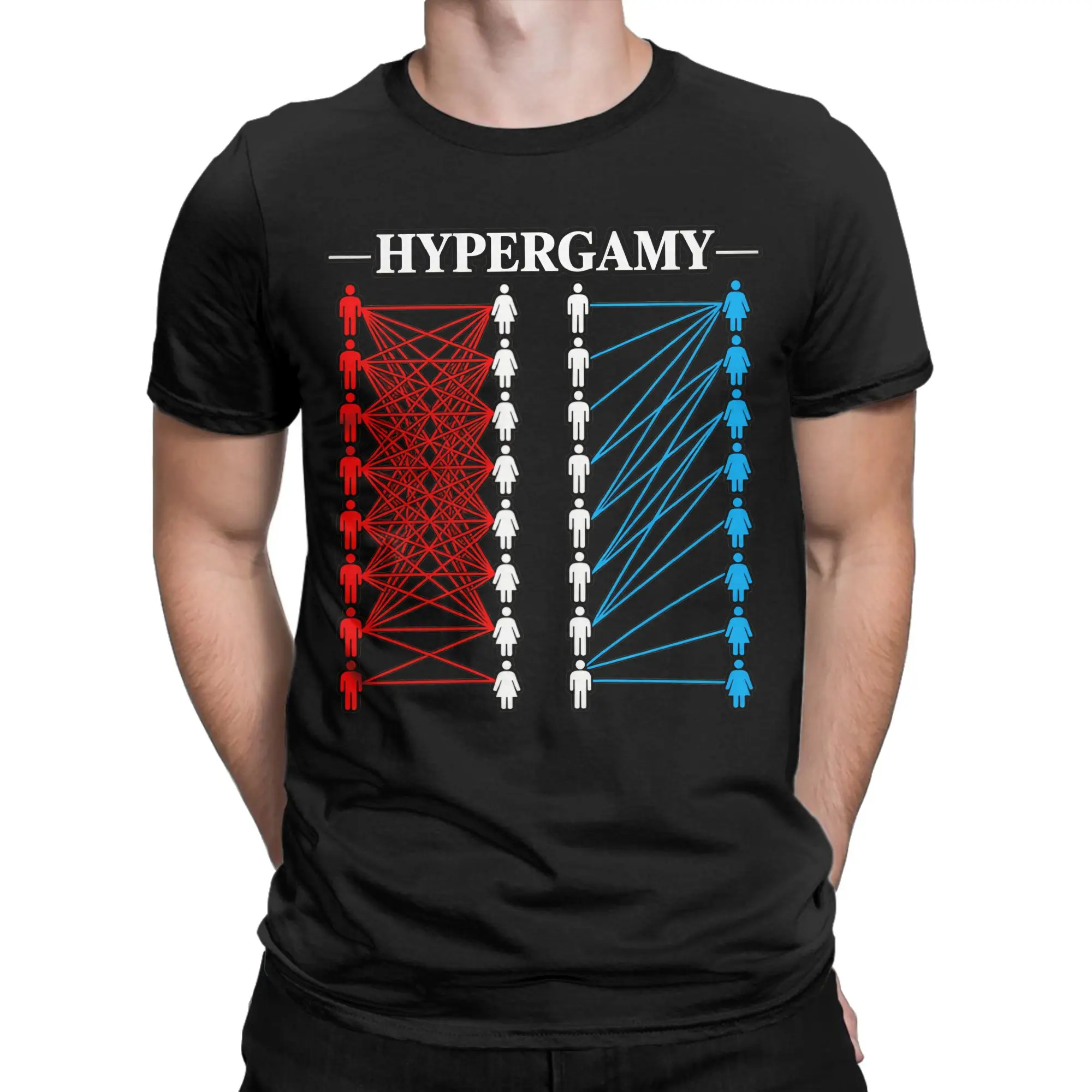 Hypergamy Funny Meme Dating Strategy Sarcastic Relationship T-Shirt for Men Pure Cotton Tees Short Sleeve T Shirt Clothes