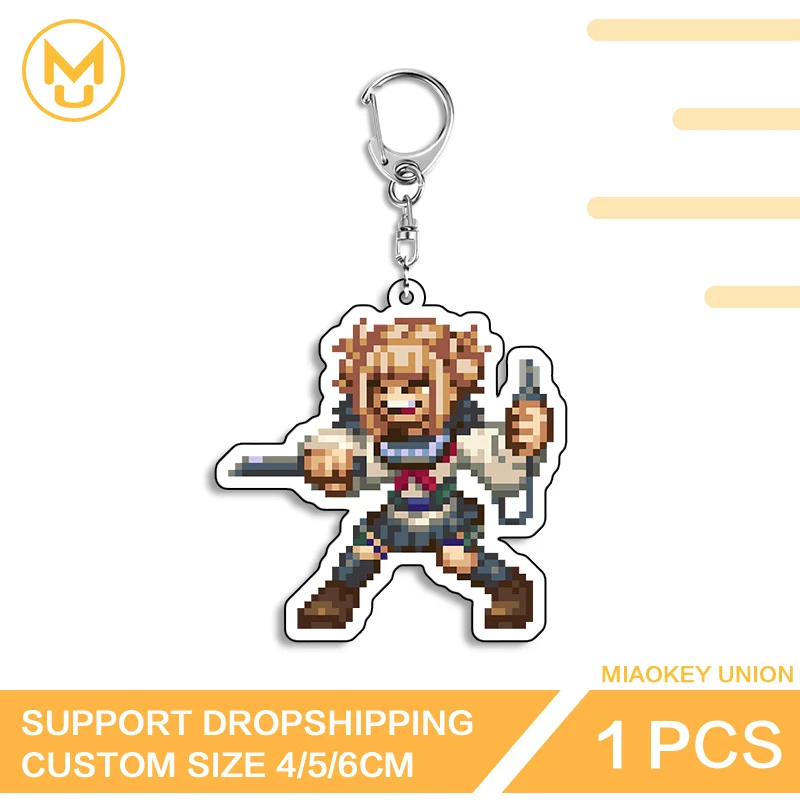 Himiko Toga Unique Double Sided Acrylic Keyring Popular Functional Decorative Fashion Exquisite Key Ring For Bags And Keys