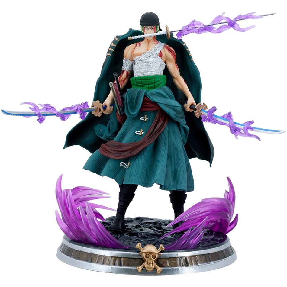 Figura de Anime de One Piece de 21 cm, GK Roronoa Zoro, Espada Triple Sa-maximum, Estatua de Anime, Figura de Acción Coleccionable, Juguete para Niños