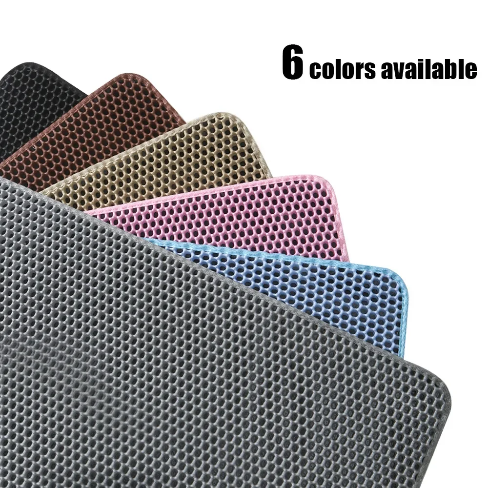 

Foldable Cat Litter Mat Double-layer EVA Cat Litter Filter Anti Belt Out Mat, Anti Slip Cat Litter Control Mat