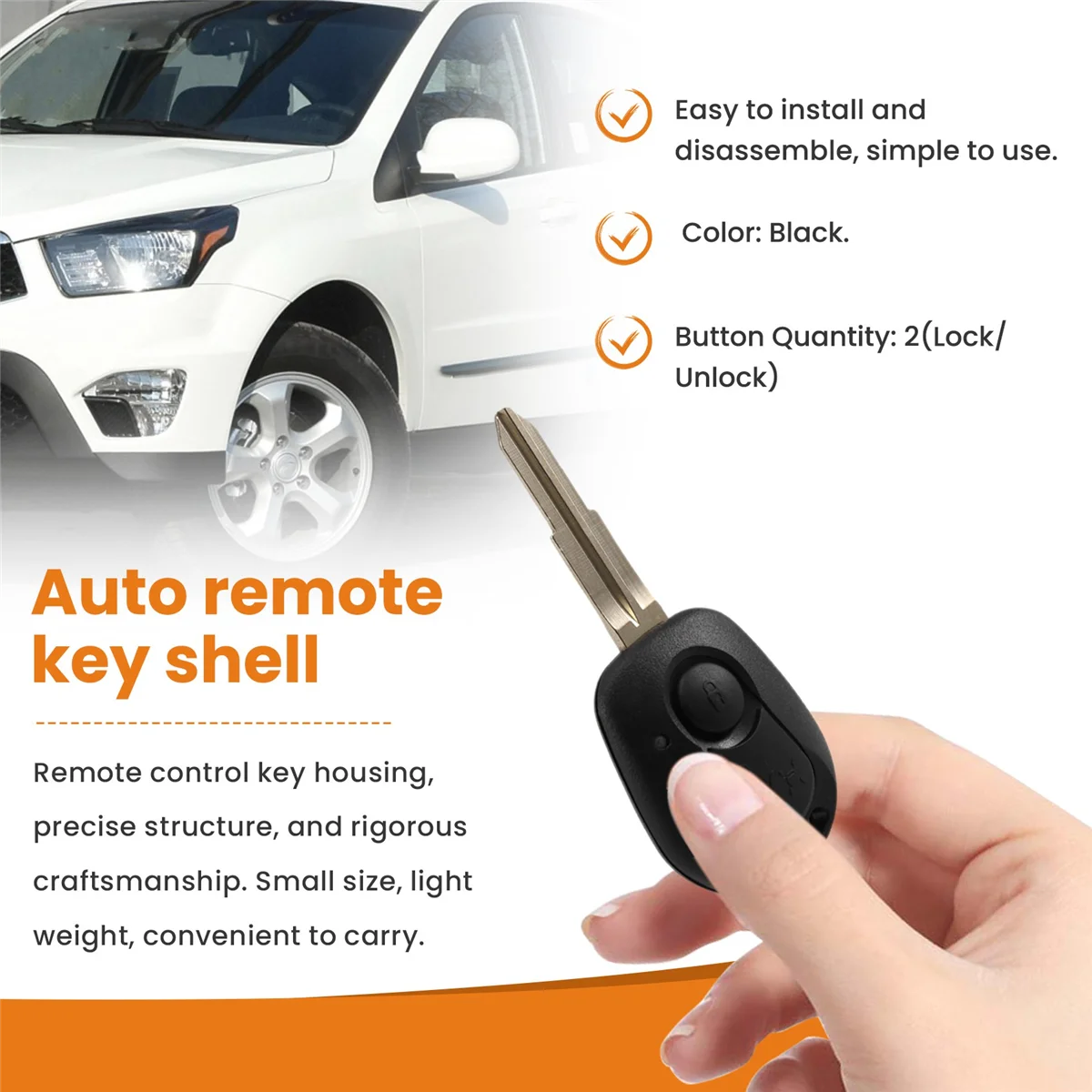 Remote 2 button remote key shell for Actyon