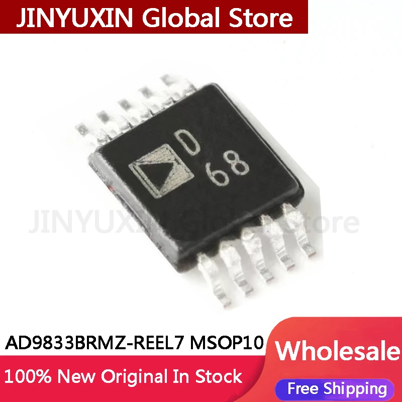 2Pcs AD9833BRMZ-REEL7 AD9833BRMZ AD9833 D68 MSOP10  IC in Stock Wholesale