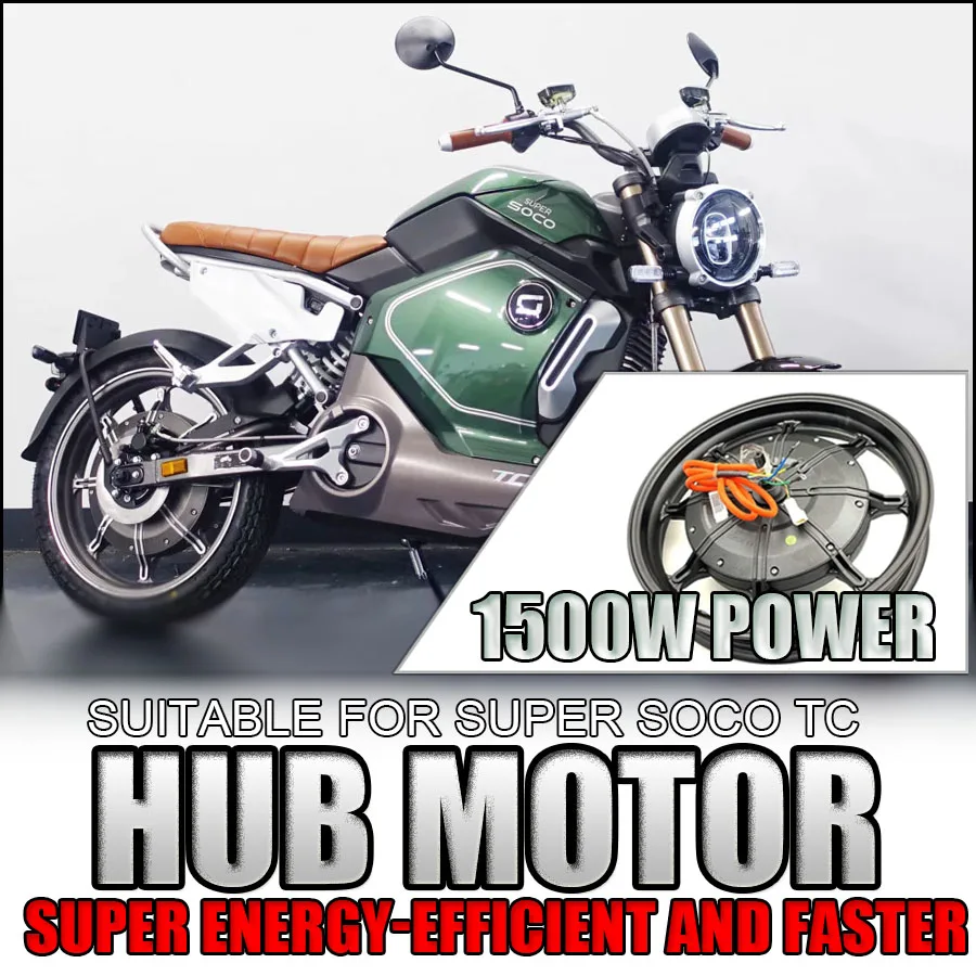 

New Fit Super Soco TC Rear Wheel Hub Aluminum Wheel MotorFor Super Soco TC Genuine Parts 1500W Power High Power