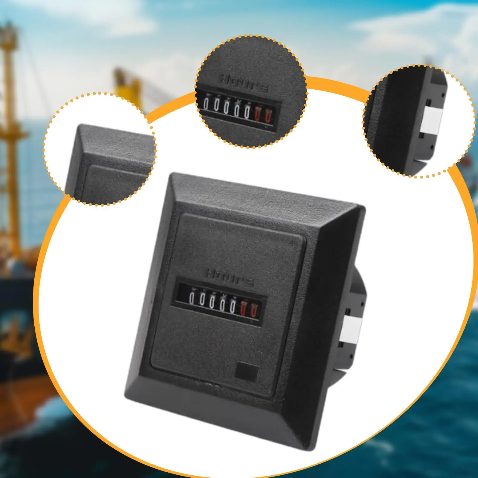 Mechanical Hour Meter Professional Compact AC220-240V Classic Timer for Air Conditioner Engineering Vehicles Snowmobile
