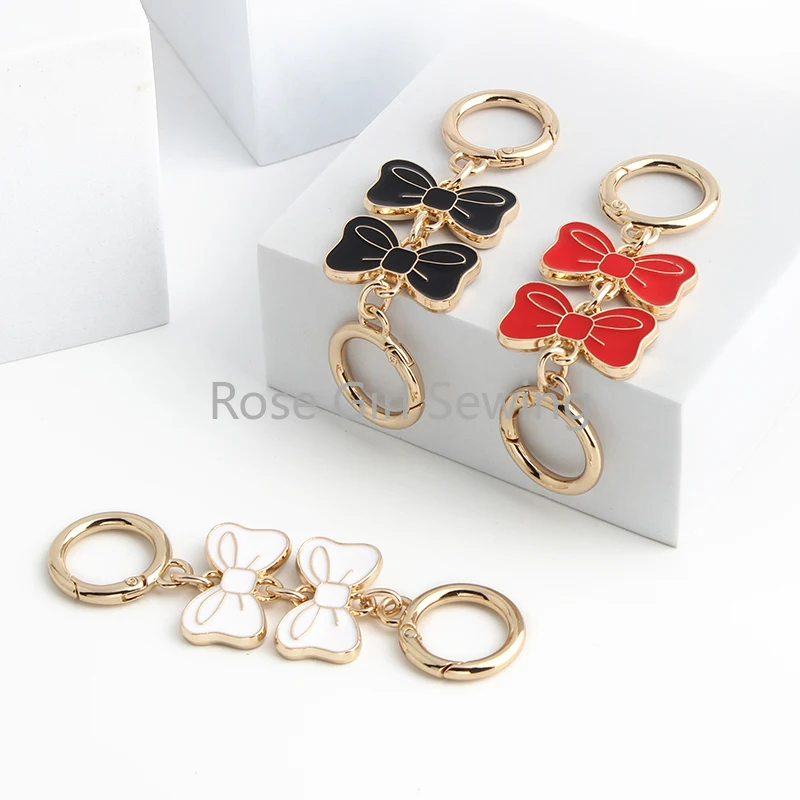 105-190MM Bow/Pear/Radish Shape Bags Extension Chain With Spring Ring Crossbody Charm Shoulder Pendant Short Strap Accessories