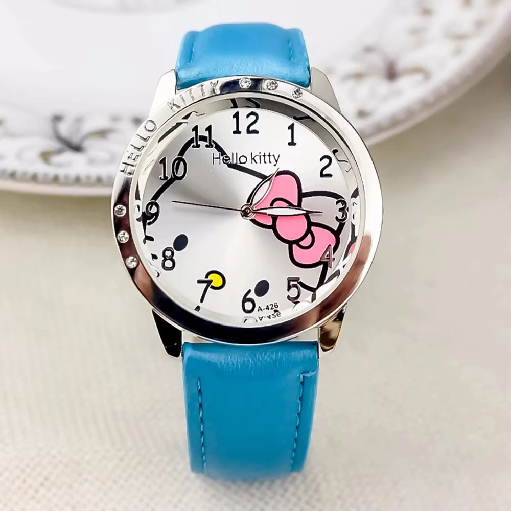 Hello Kitty Sanrio Kids Quartz Watch Women Children Casual Waterproof Kawaii Cartoon Watches Fashion WristWatch Birthday Gifts