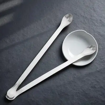 

2 pcs Stainless Steel Experiment Scoops Double-End Micro Sampling Spoons For Lab Science Powder Reagent Teaching Equipment Tools