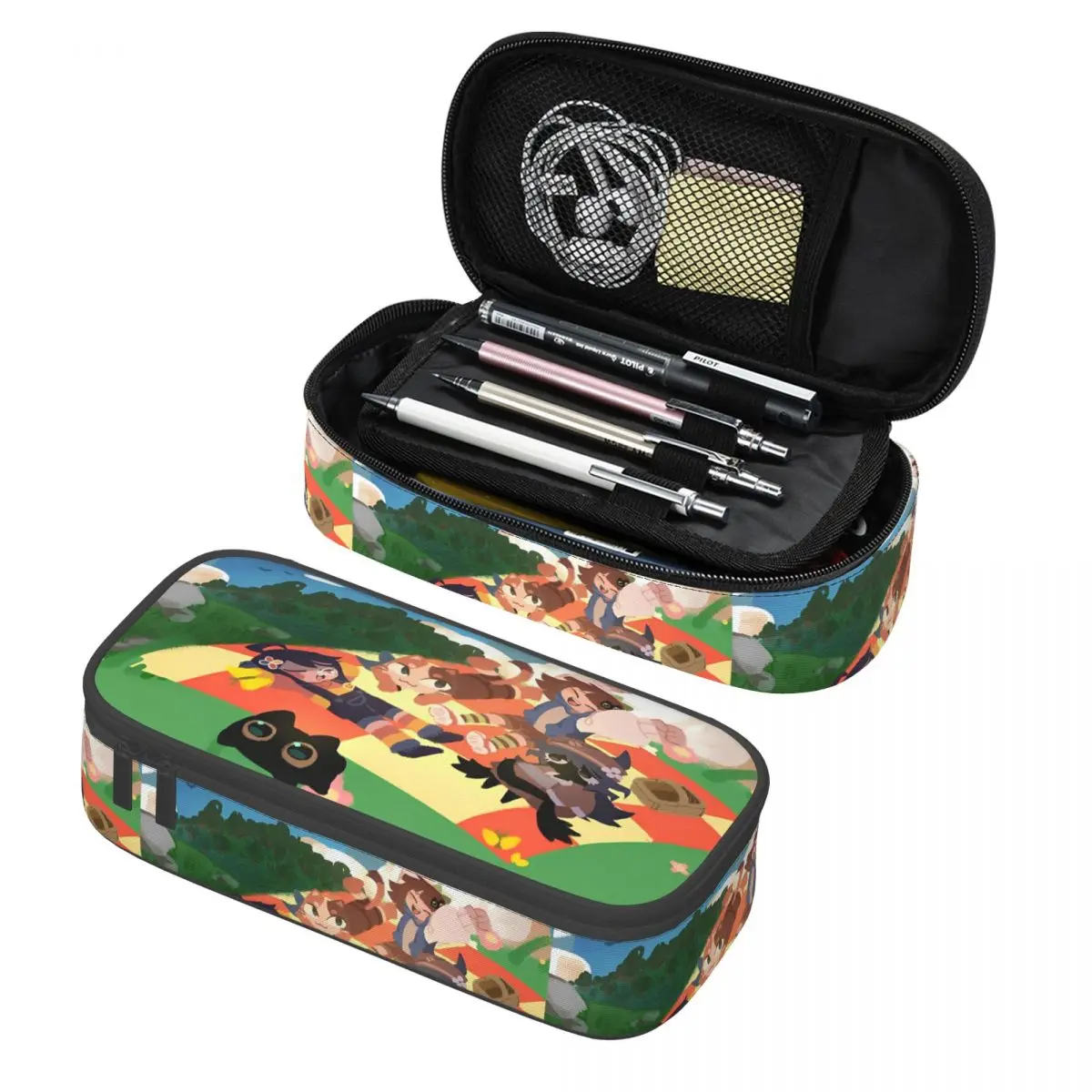 

Fundamental Paper Education Anime Accessories Pen Box Large-capacity Office Accessories Pencil Bag Suprise Gift