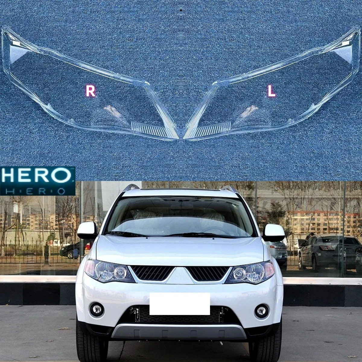 

Прозрачный Абажур для передней фары Mitsubishi Outlander EX 2007 2008 2009, замена оригинальных линз из плексигласа