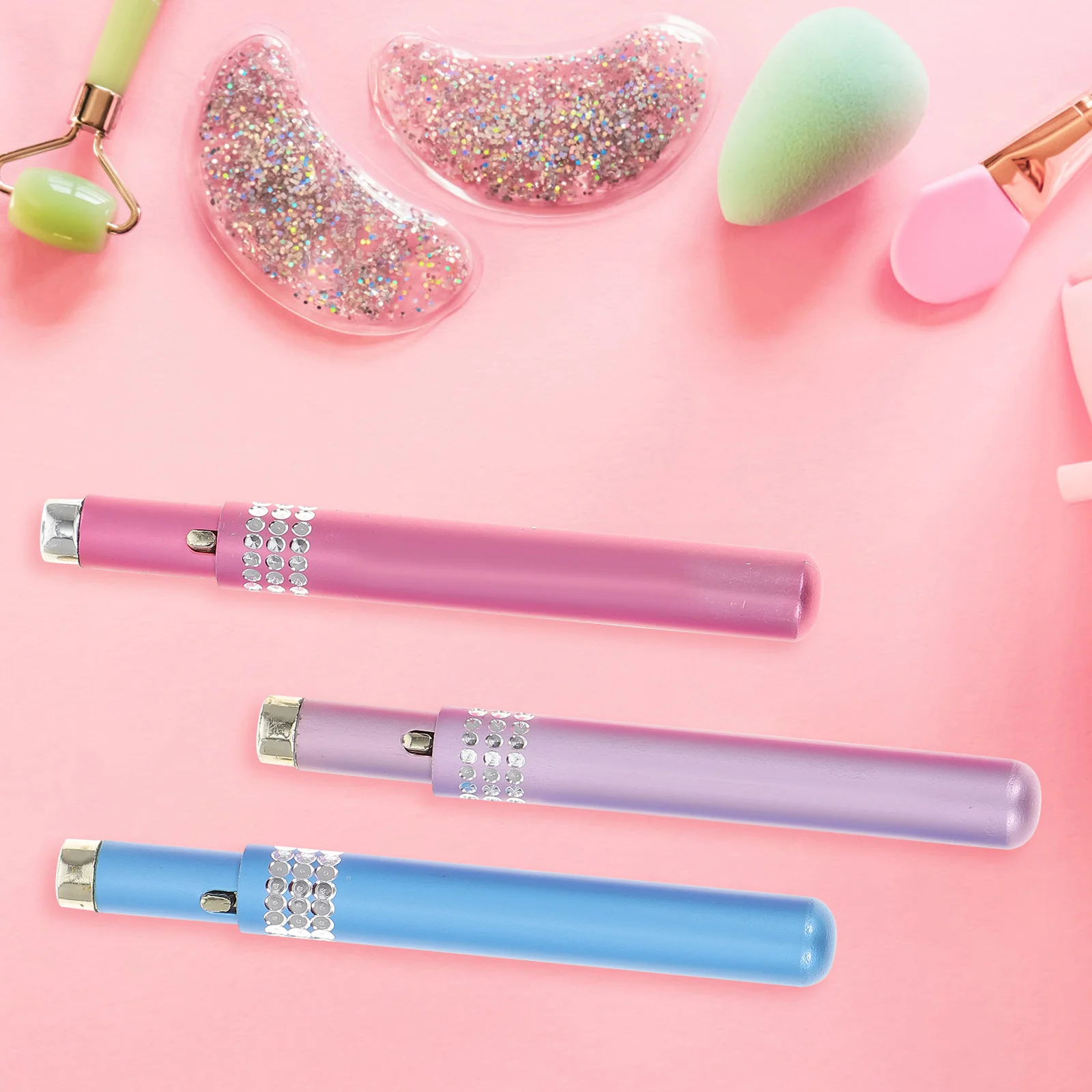 6 uds cepillo de labios de Metal retráctil aplicador de pinceles maquillaje multifuncional viaje