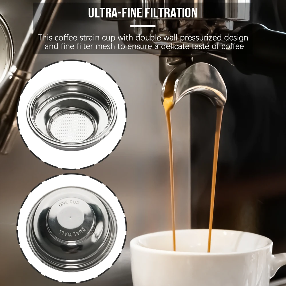 Portafilter ciśnieniowy kosz filtrujący kosza podwójna ściana 58mm 1 filiżanka kosz filtrujący Espresso filtr do kawy kosz filtrujący