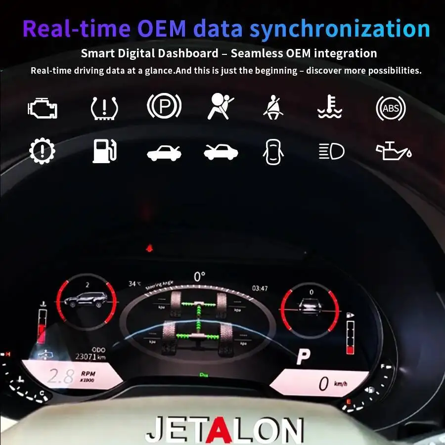 Panel de instrumentos LCD completo mejorado de 12,3 pulgadas para Lexus GX400 GX460 2010 -2019 tablero de velocímetro de grupo cabina Virtual Linux