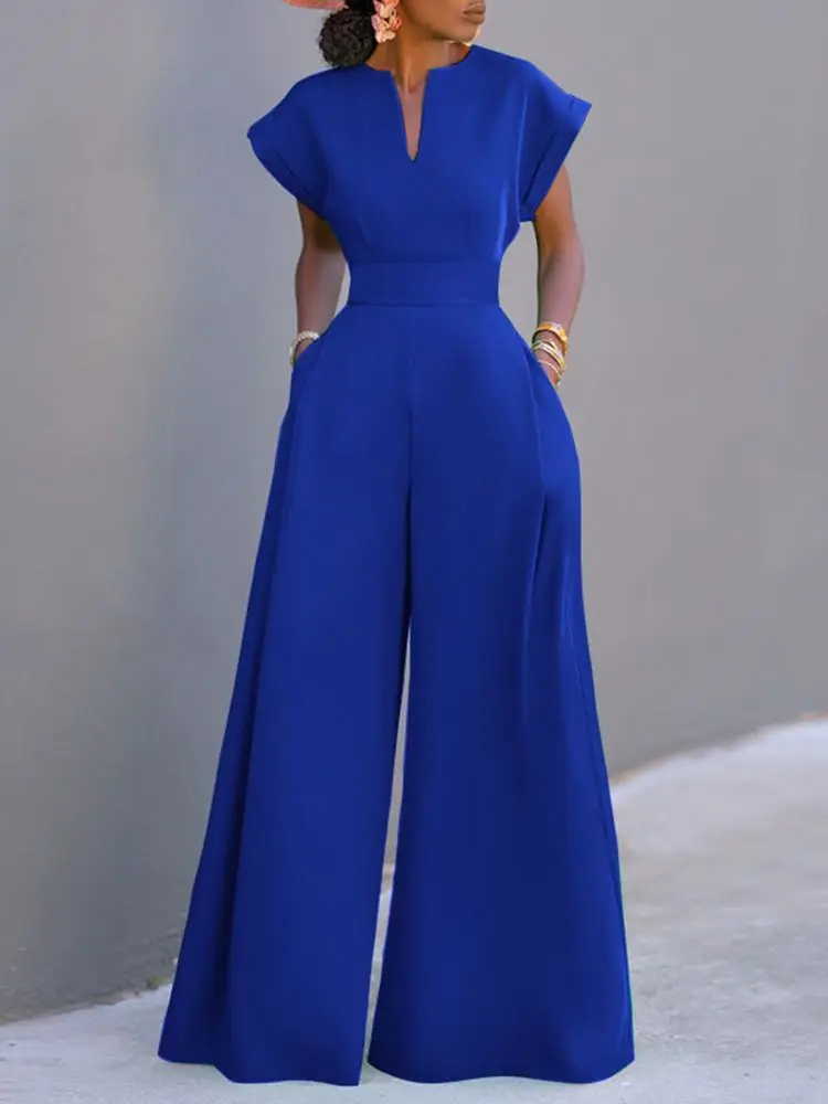 ZANZEA 2025 Summer Women Overalls Elegant Jumpsuits Holiday Casual