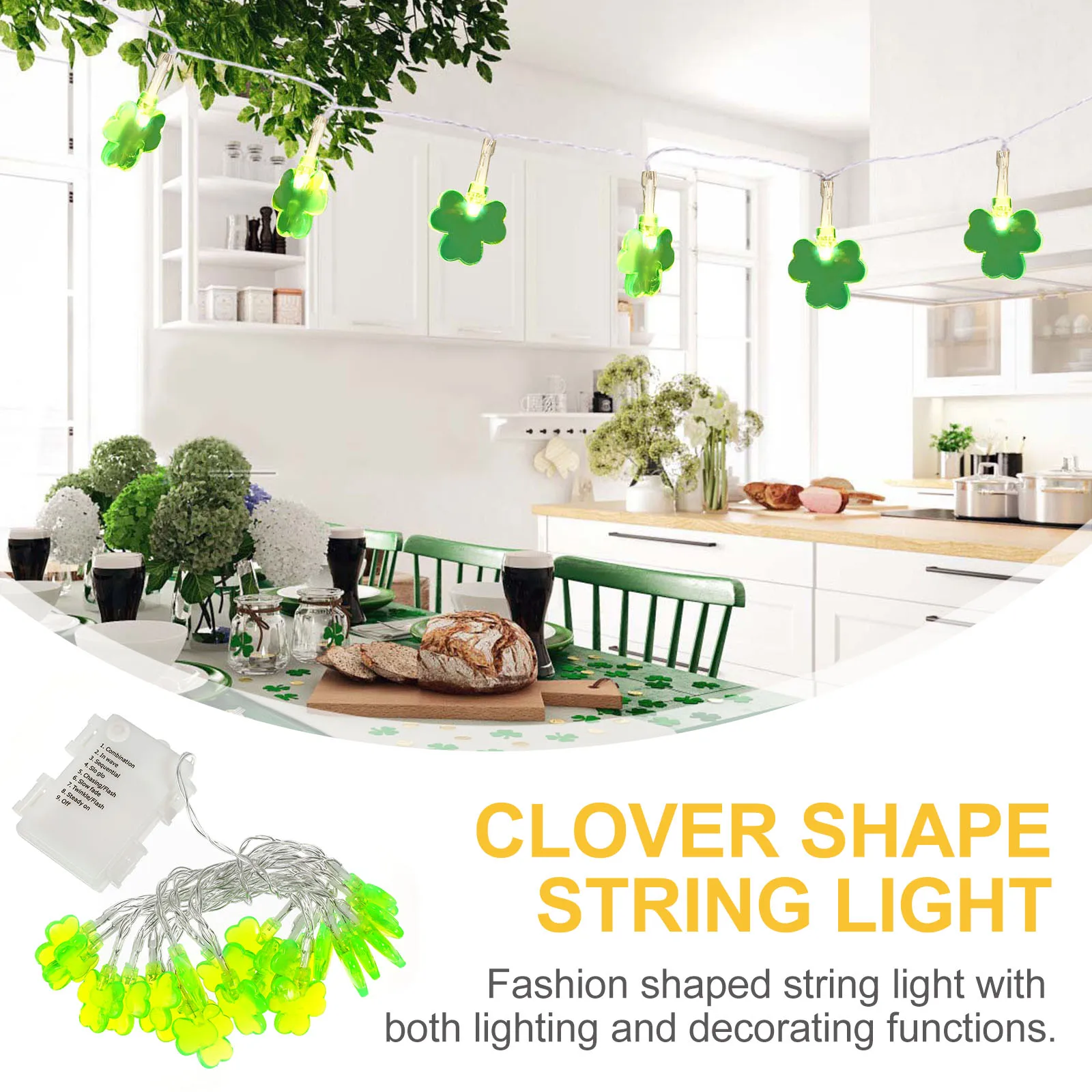 

1Set LED String Lamps Fashion Shaped Holiday Decor Indoor Outdoor Use Soft Warm Lights LED String Lamps Hanging Light Party