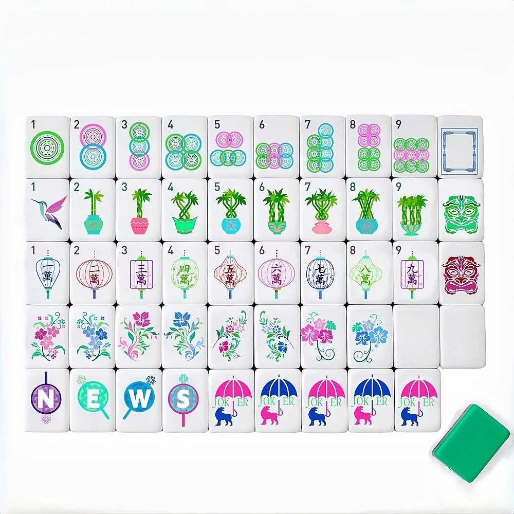 

2026 American Mahjong Set, Mah Jongg Tiles Acrylic Material with Wild Cards, Board Game for Family Gatherings & Play Traditional