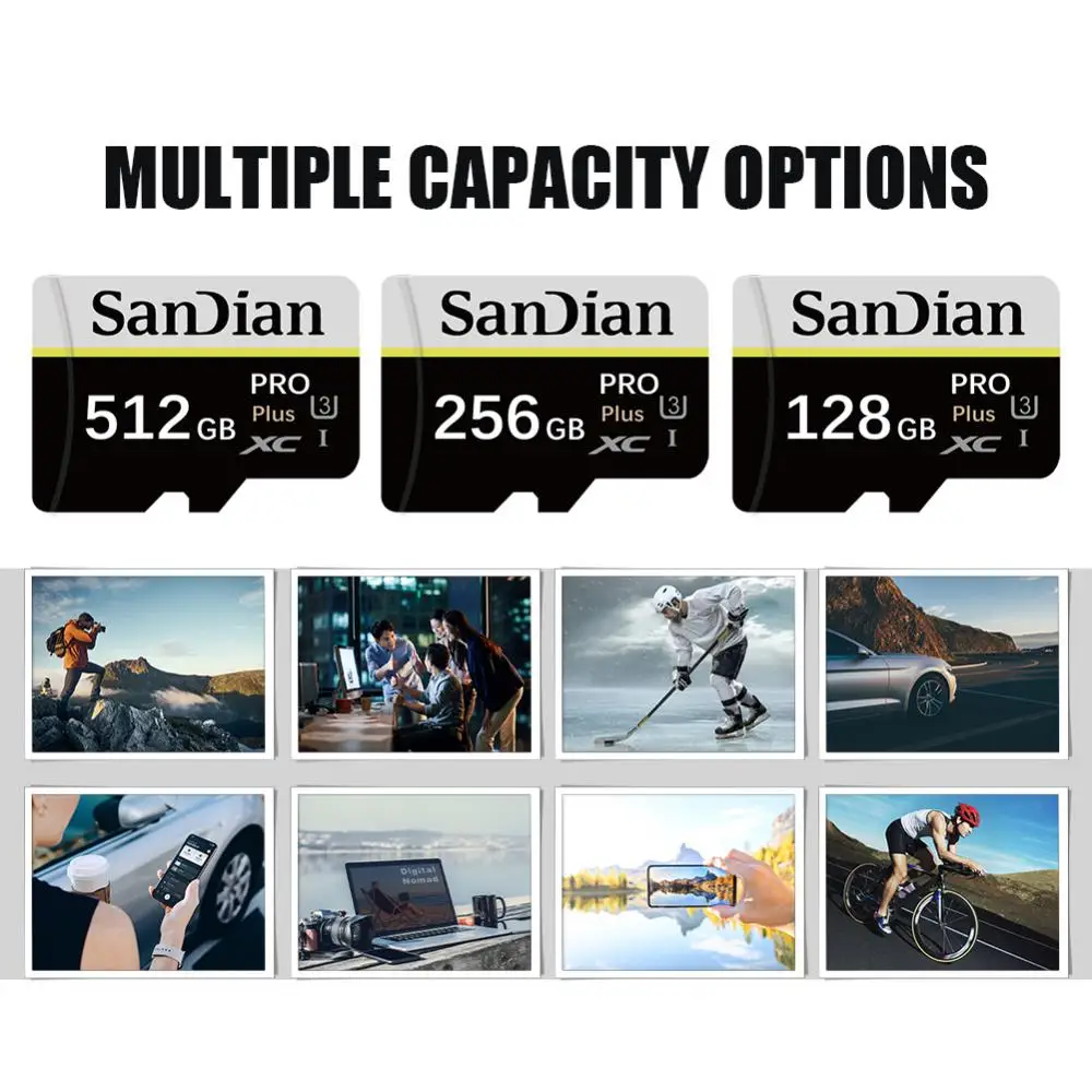 2TB 1TB Class 10 Memory Card 128GB SD Card 256GB Micro TF SD Card 64GB TF Flash Memory Card For Phone Camera Drone