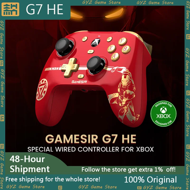 

Gamesir G7 HE New Upgrade G7 SE Wired XBOX One X Series Gamepad PC Steam Controller Iron Man Limited Edition Hall Effect Custom