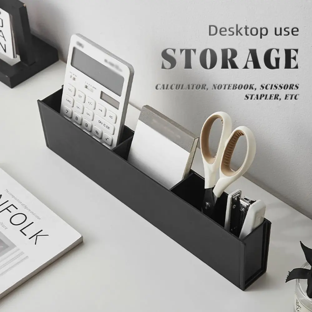

Wall Mounted Cabinet Storage Box Rectangular No Drill Makeup Brush Holder Detachable Partition 3 Grids Design