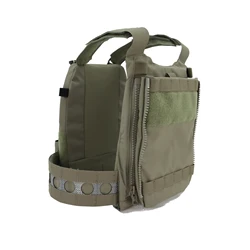 TW-P128 Delustering TwinFalcons Tactical Back Panel Water For Tactical Vest Molle Zipper Pack Bag 500D