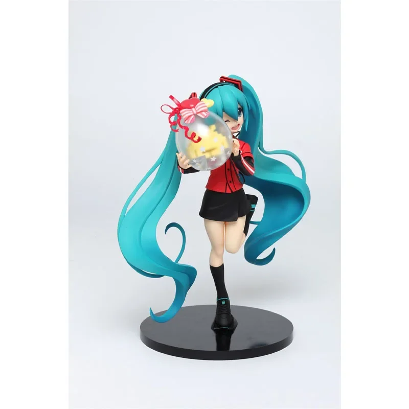 Japonia oryginalna figurka Anime Hatsune Miku Uniform Ver śliczne figurki zabawki dla chłopców dziewcząt dzieci prezenty ozdoby modelowe