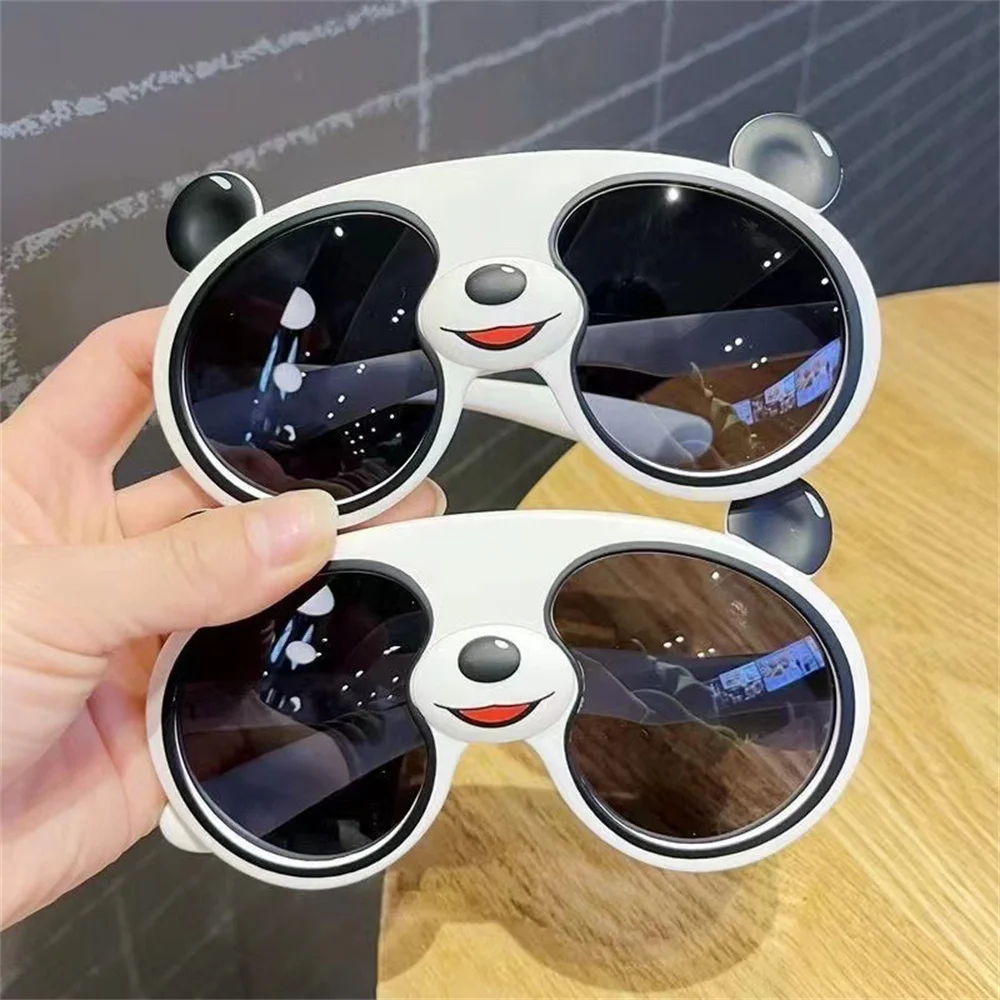 

Kids Boys Girls Funny Panda Sunglasses Cute Cartoon Children's Sun Glasses Silicone Frame Outdoor UV400 Shades New In