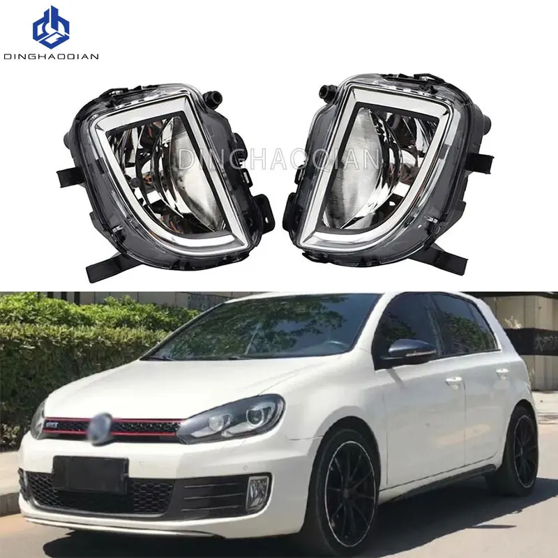 Car Front Bumper Fog Lamp Light For Volkswagen VW Golf 6 A6 MK6 Cabriolet GTI GTD Jetta GLI 2012-2016 5K0941699E 5K0941700E