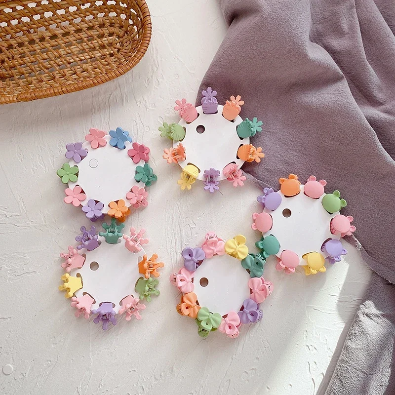 Mini süße Kirschblüte Halteklammer Mädchen süße geflochtene Haarnadel kleine Pony Clip Top Clip Prinzessin Haarschmuck Haar 10 TEILE/SATZ